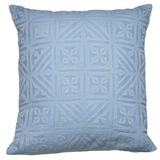 Handmade Applique Indian Pillow Covers White & Pastels 20x20